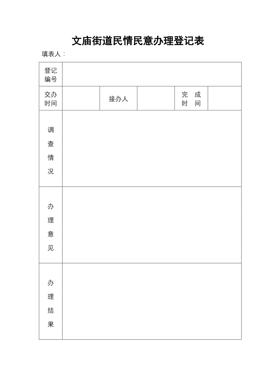 文庙街道民情民意收集登记表_第2页