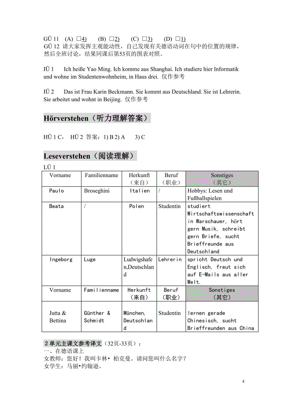 新编大学德语第一册第2单元课件_第4页