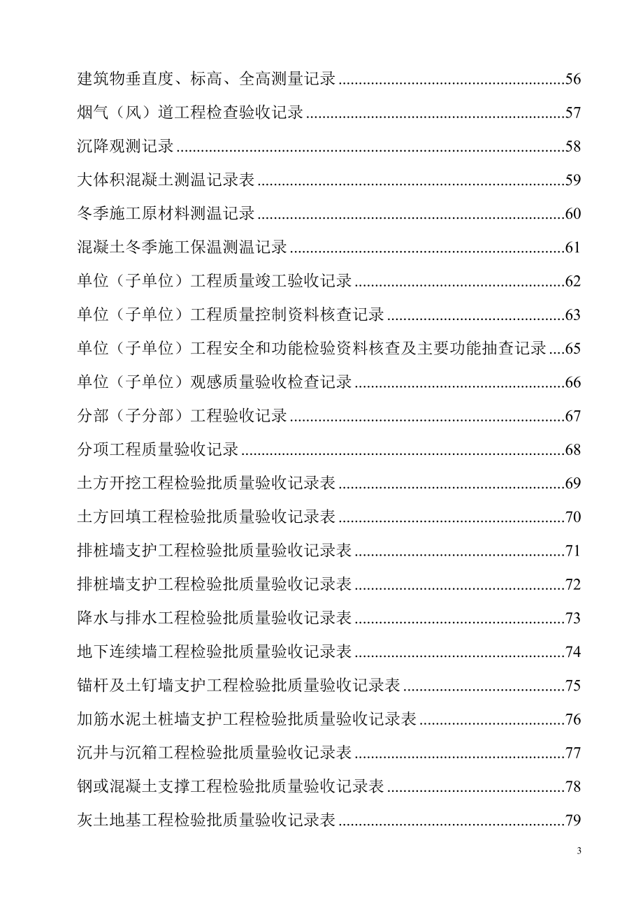 建设工程施工质量验收资料表格大全（土建）_第3页