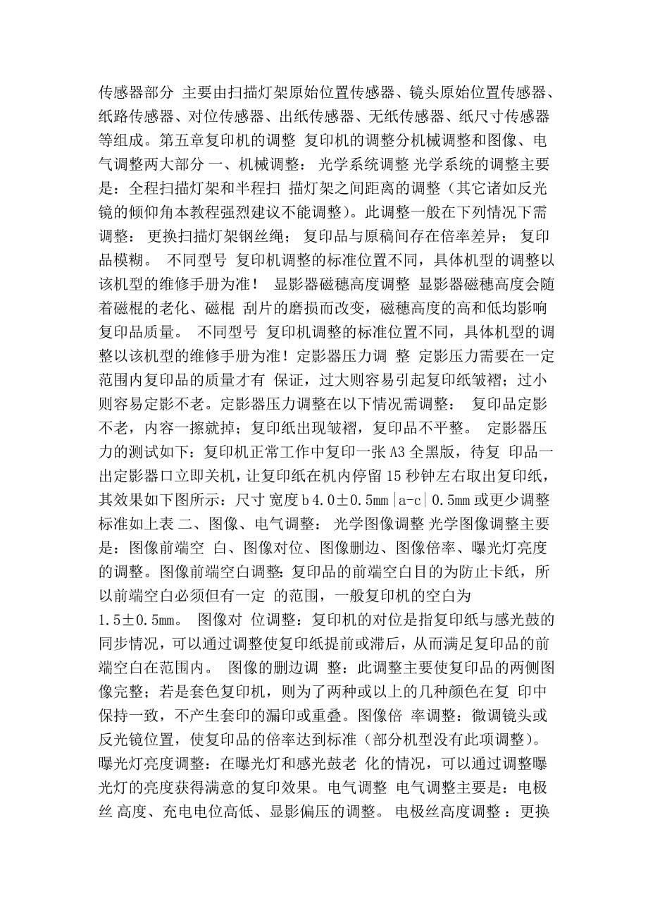 复印机的各个部件的作用分别是什么_第5页