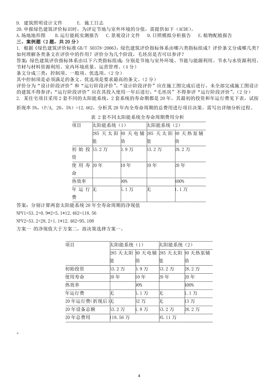 2014年绿色建筑工程师考题1(带答案)_第4页