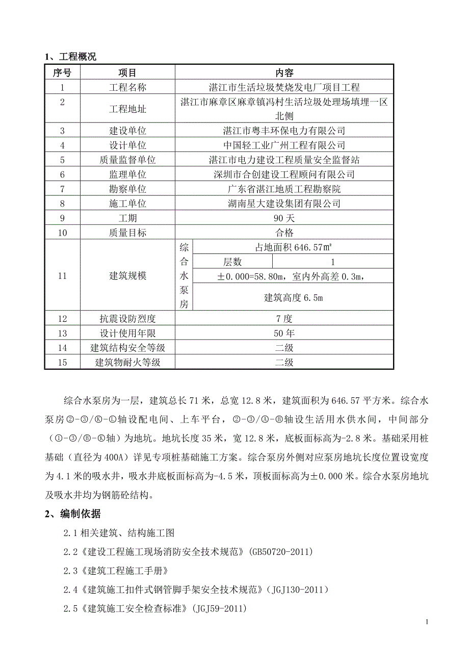 综合水泵房修施工方案_第2页