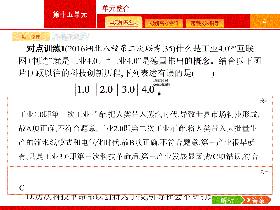 高优指导2018高中历史人教版一轮课件：单元整合15 近现代世界的科技和文艺_第4页