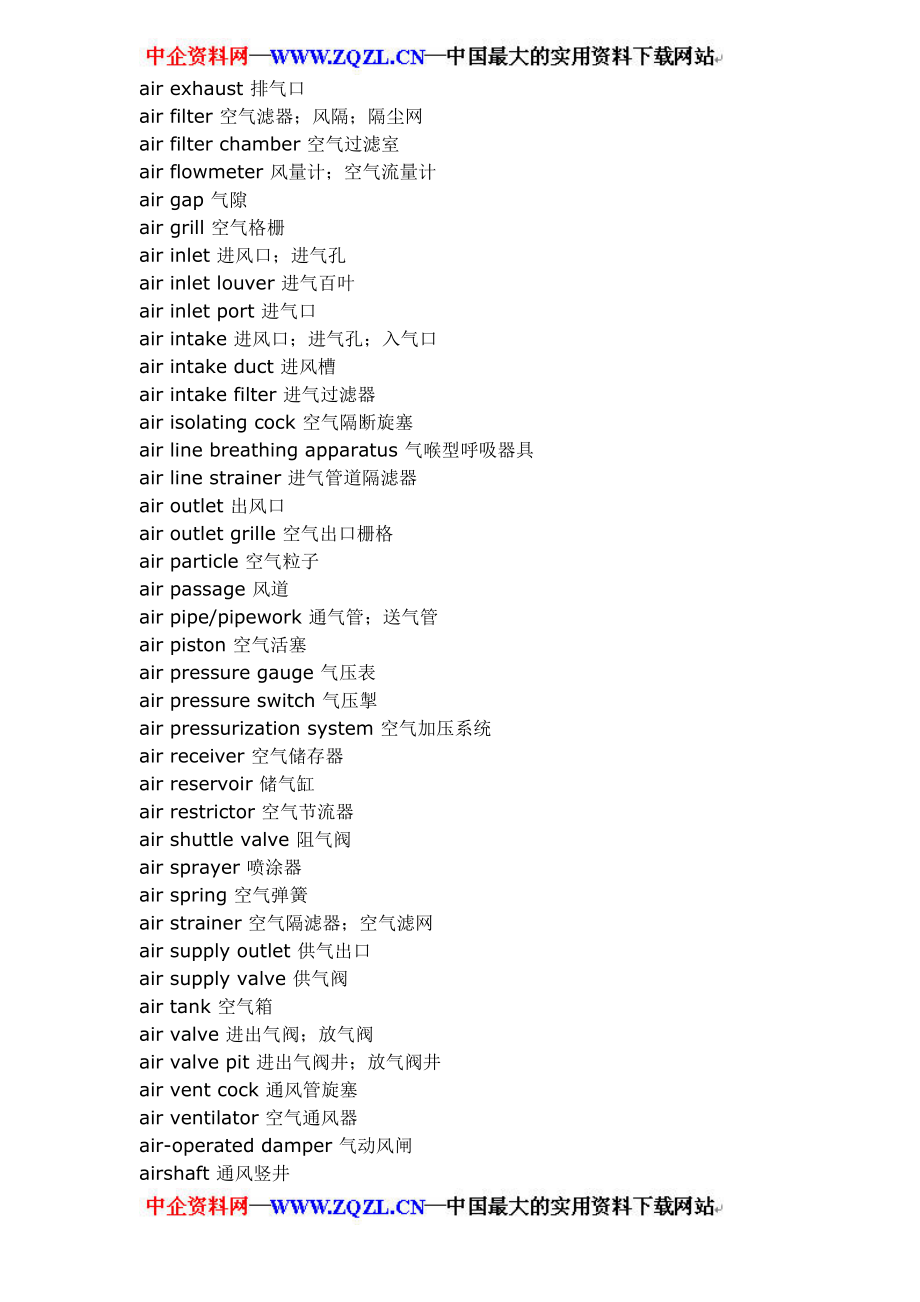 建筑类常用名词词汇(doc 127)_第4页