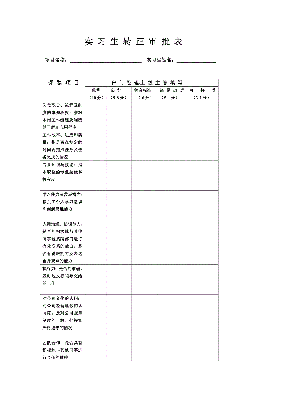 实习生转正审批表_第2页