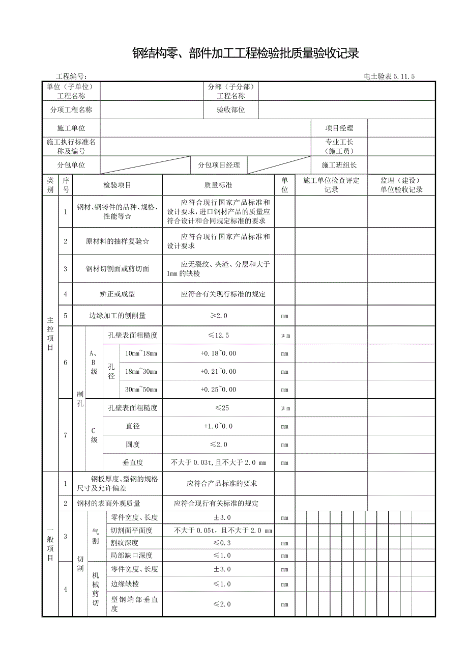 钢结构制作（安装）焊接工程检验批质量验收记录表格汇编_第3页