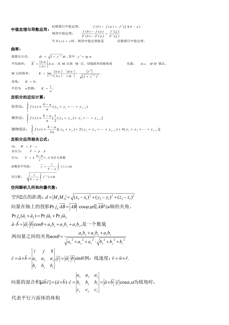 考研高等数学公式(全面且紧凑版)_第3页