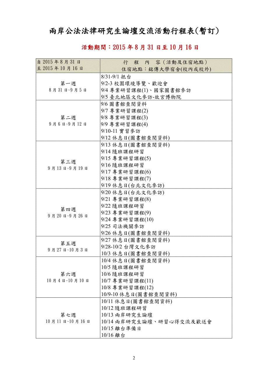 两岸公法法律研究生论坛交流活动说明_第2页