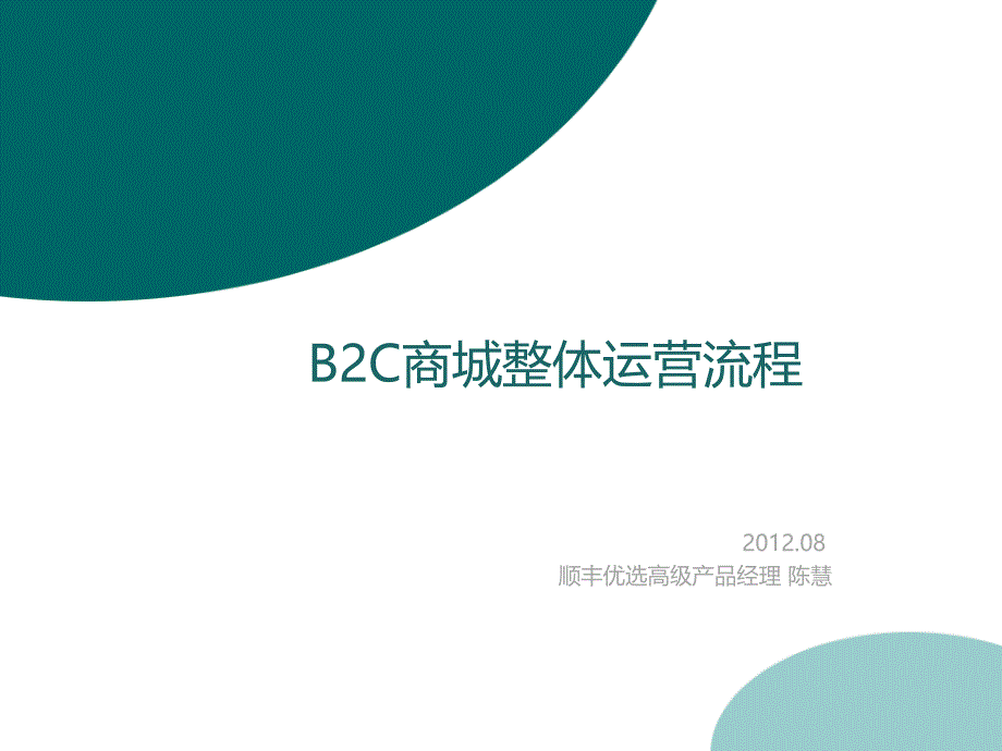 B2C商城整体运营流程_第1页