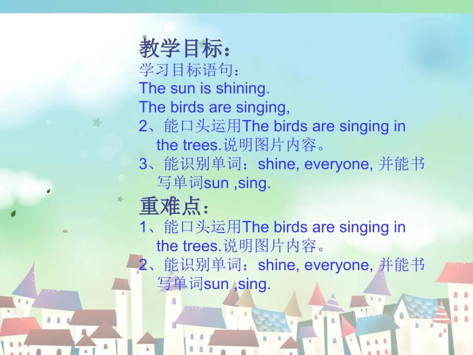 剑阁县柳沟小学《The+sun+is+shining》课件_第2页