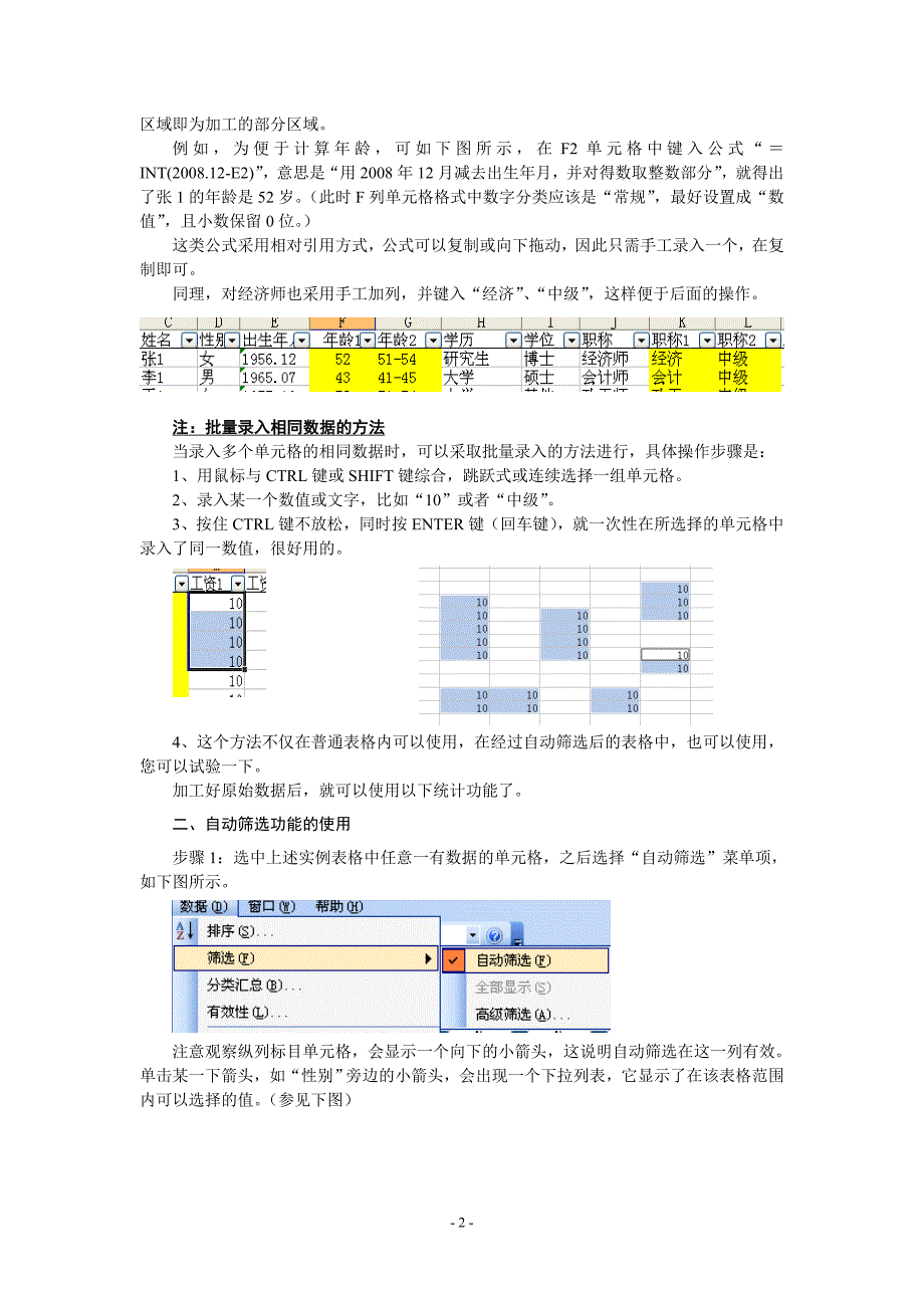 自动筛选、数据透视说明_第2页