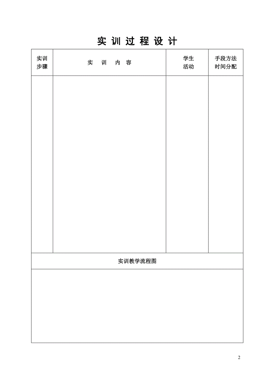 教案格式模板(实训)_第2页