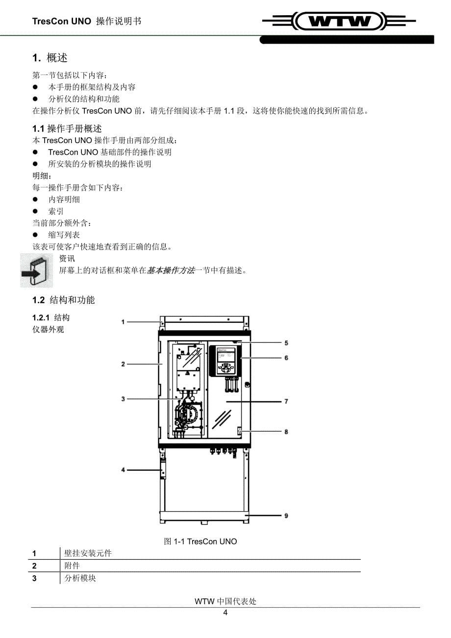 德国WTW Trescon UNO 主机控制器中文操作说明书_20170308_第5页