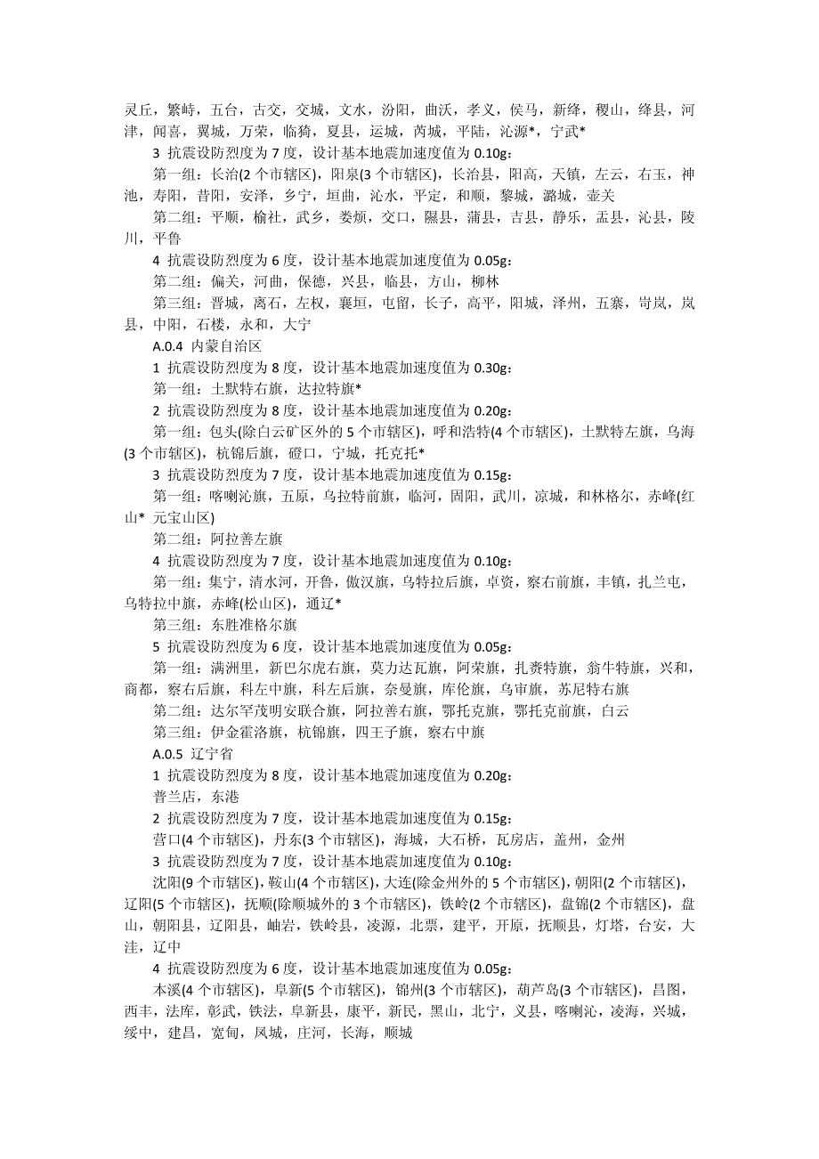 全国抗震设防区域划分_第2页