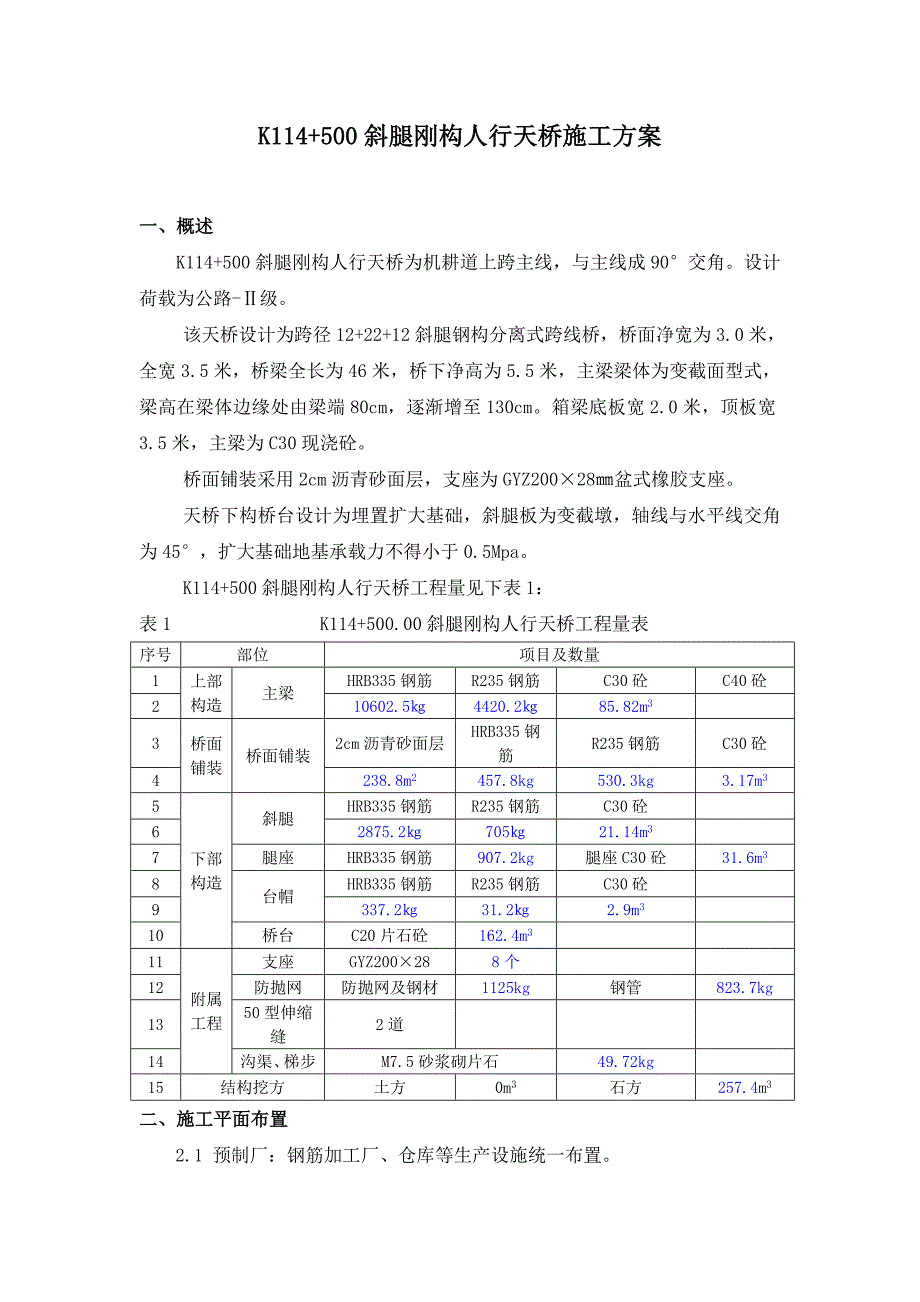 K114+500斜腿刚构人行天桥施工方案_第3页