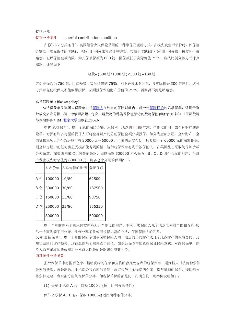 特别分摊,共同保险_第1页