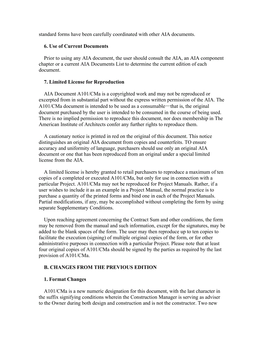 aia document a101／cma（1992）standard form of agreem_第3页