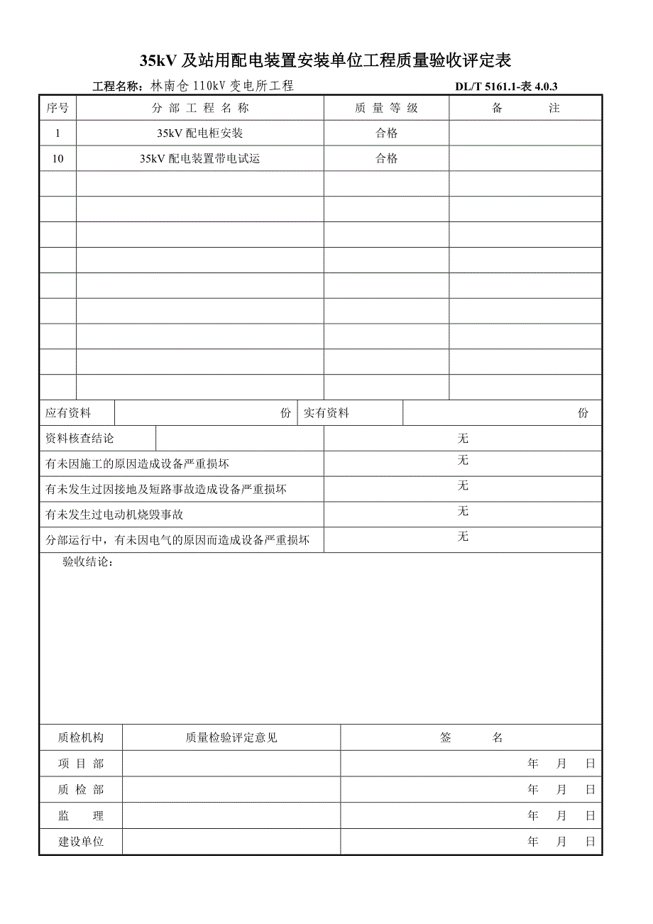 变电站35kv配电装置报审表_第3页