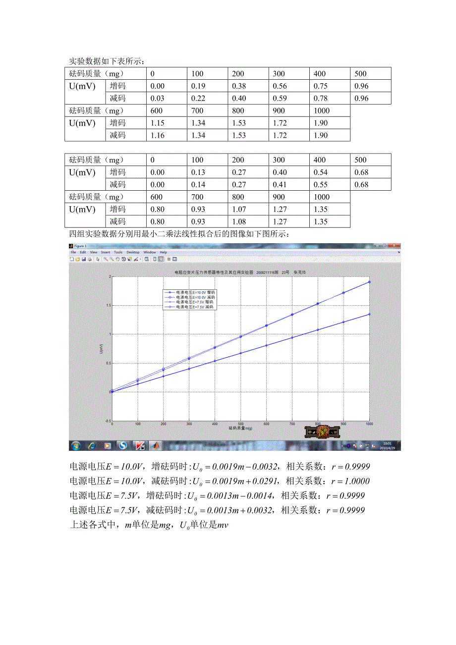 物理实验之电阻应变片压力传感器特性及应用_第1页