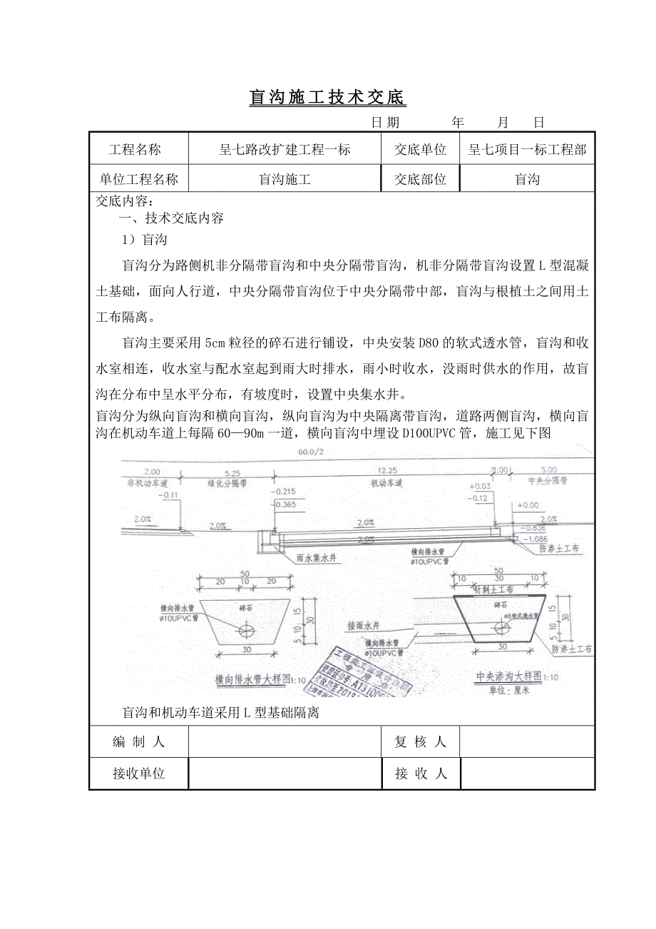 盲沟施工技术交底_第1页