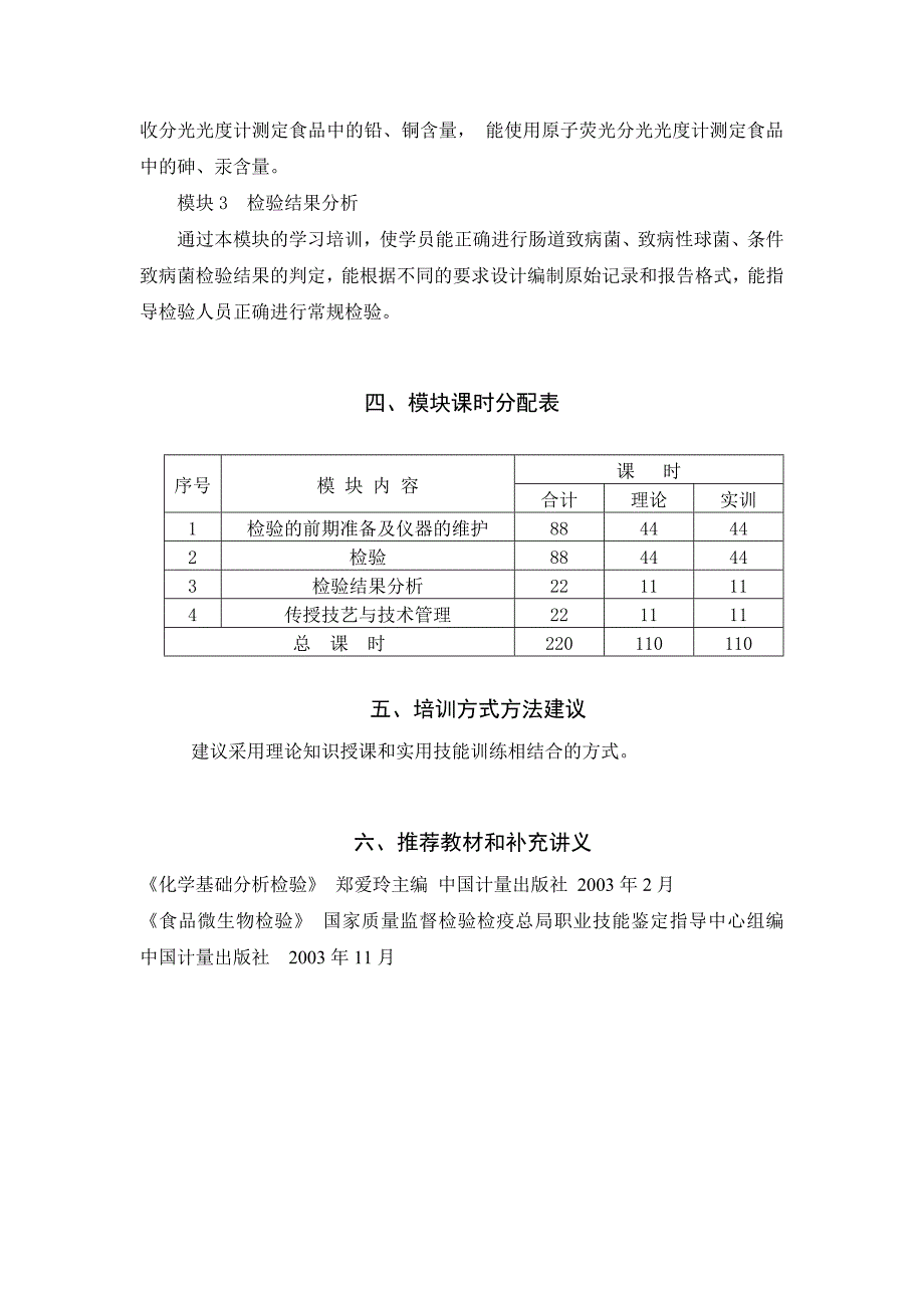 《食品质量检验员（三级）》培训计划_第2页