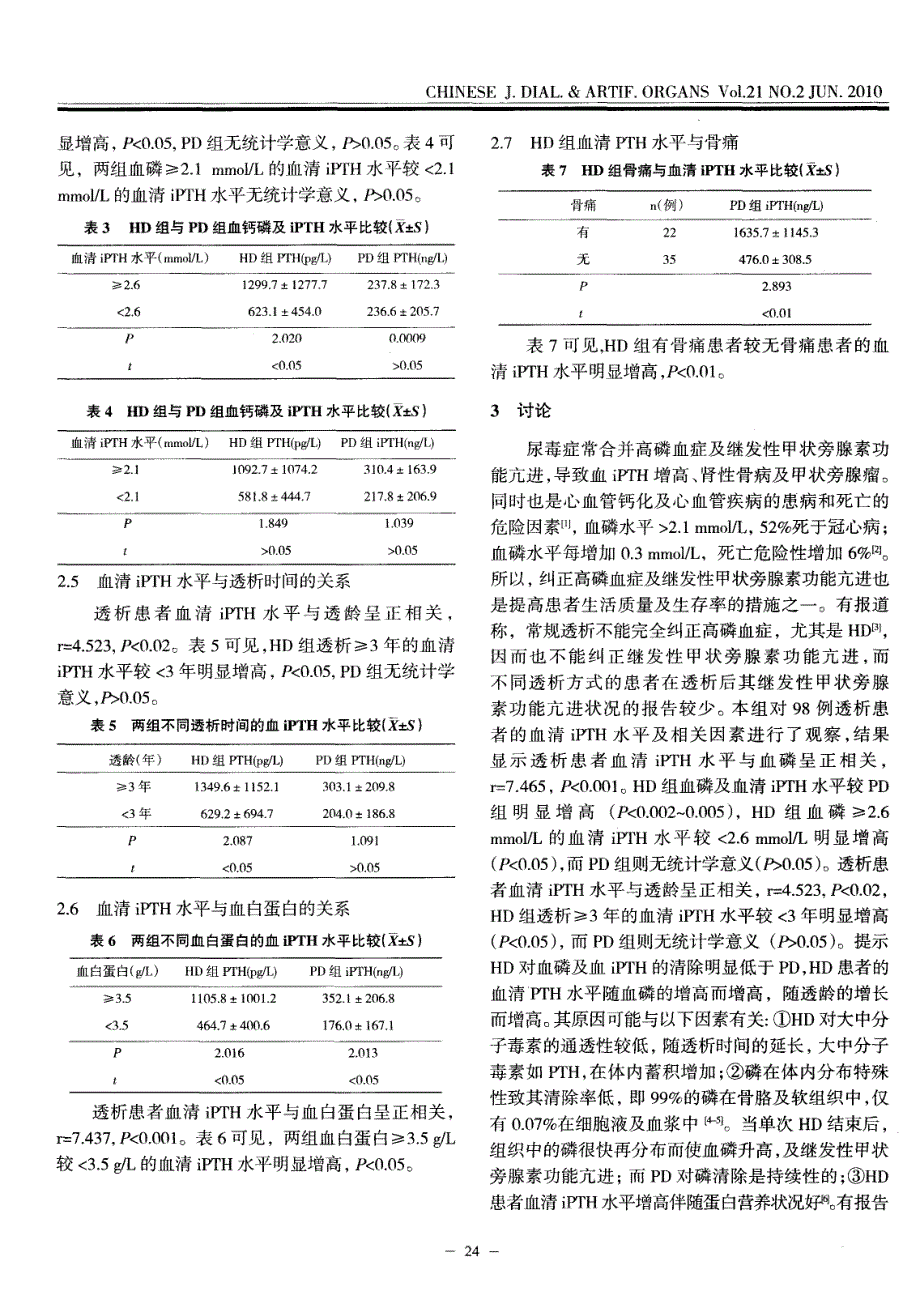 透析患者甲状旁腺素水平的临床观察_第3页