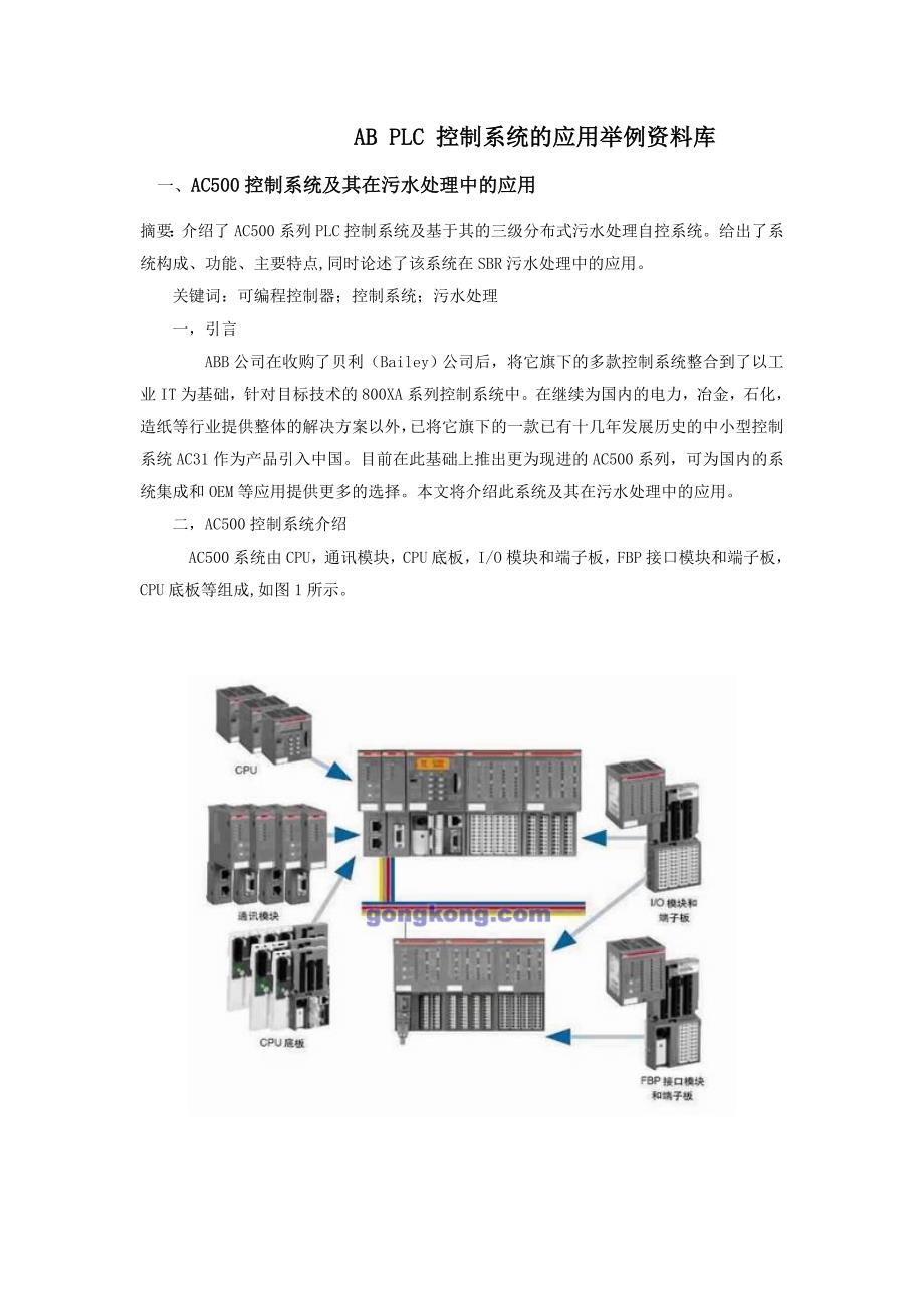 AB PLC 控制系统的应用举例资料库_第1页