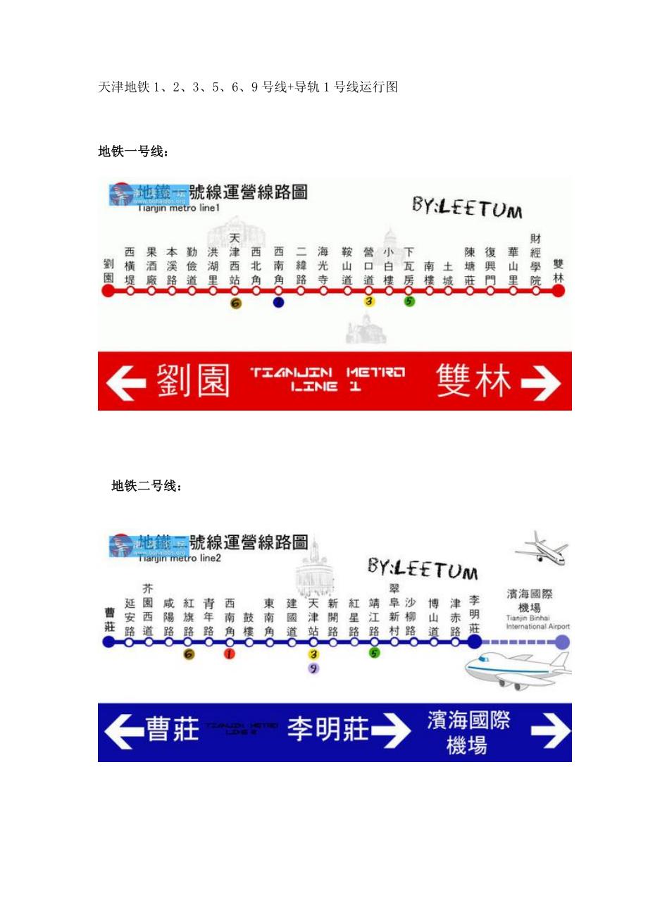 天津最新地铁线路图_第1页