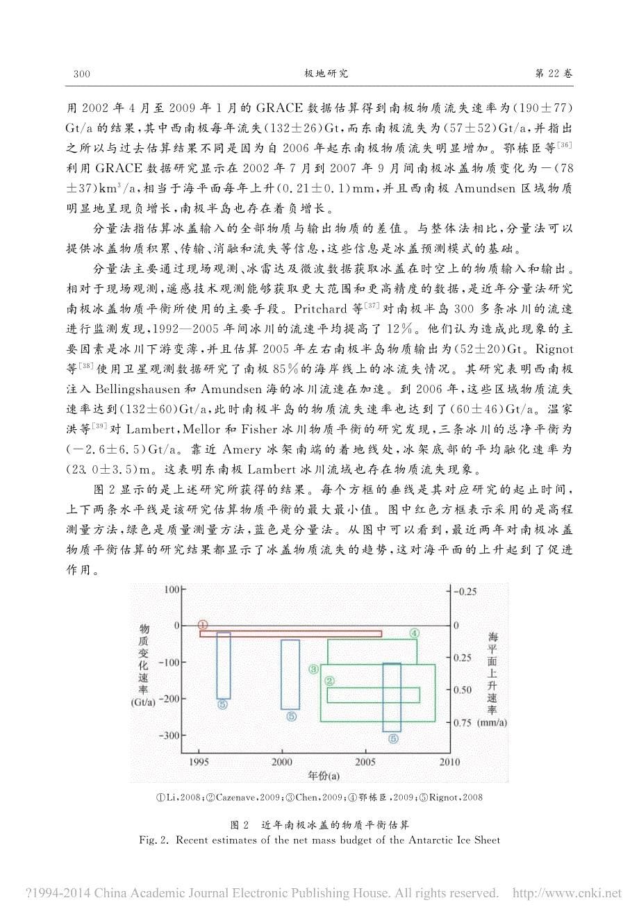 南极冰盖物质平衡与海平面变化研究新进展_第5页