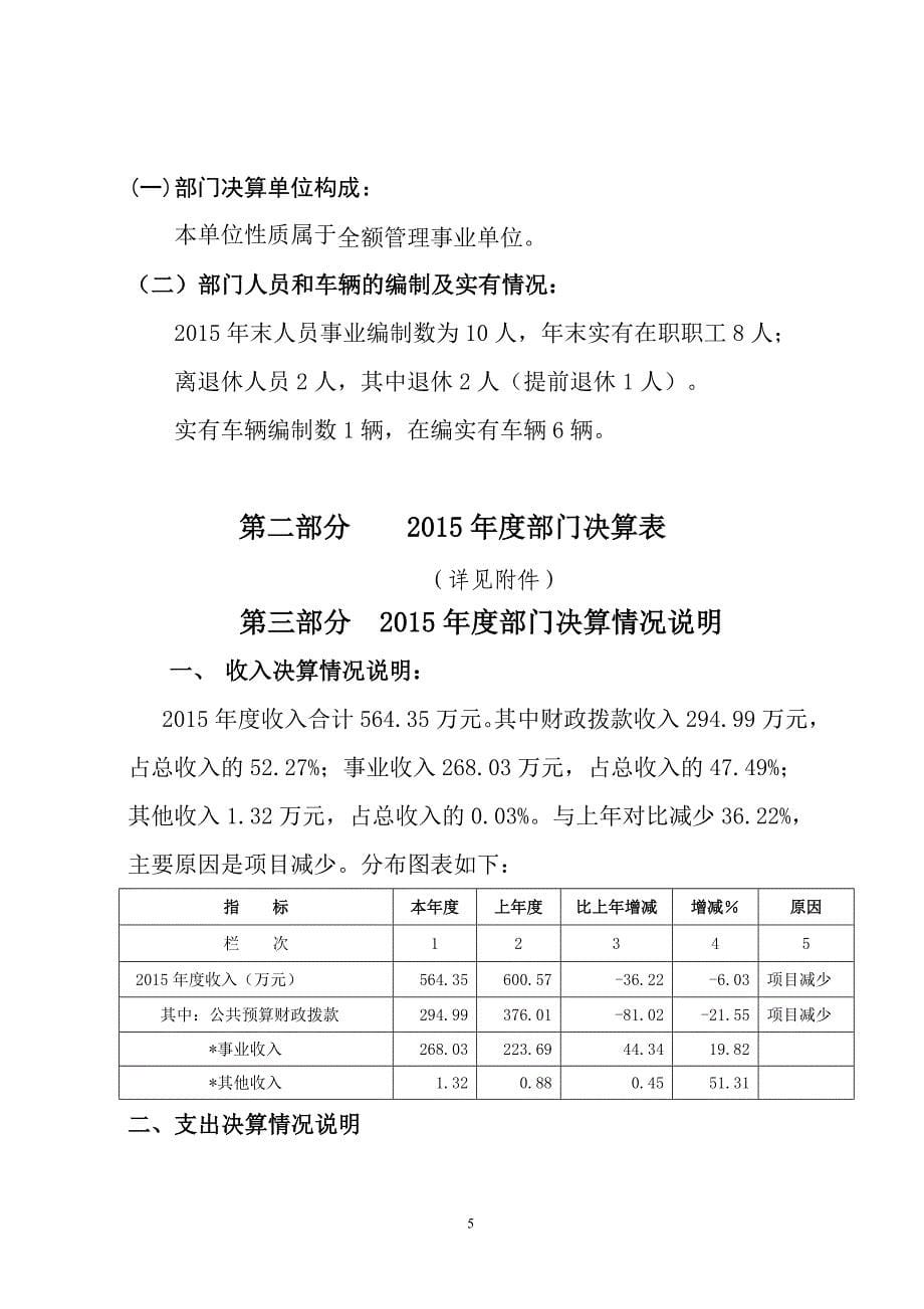 云南省环境保护对外合作中心2015年部门决算_第5页