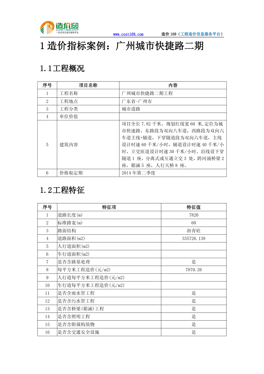 广州城市快捷路二期工程造价指标分析_第3页