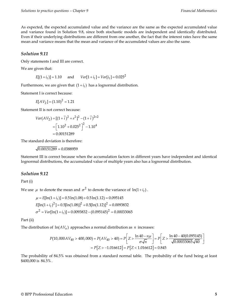 北美精算师 fm 教材financial mathematics习题答案 第..._第5页