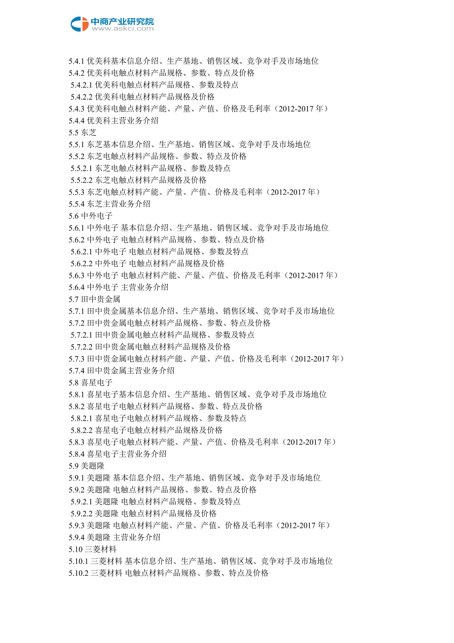 全球与中国市场电触点材料深度研究报告_第4页