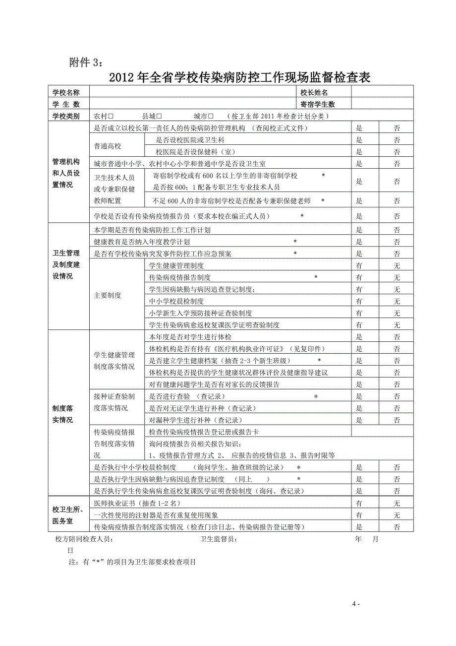 2012年学校卫生表格1-6_第4页