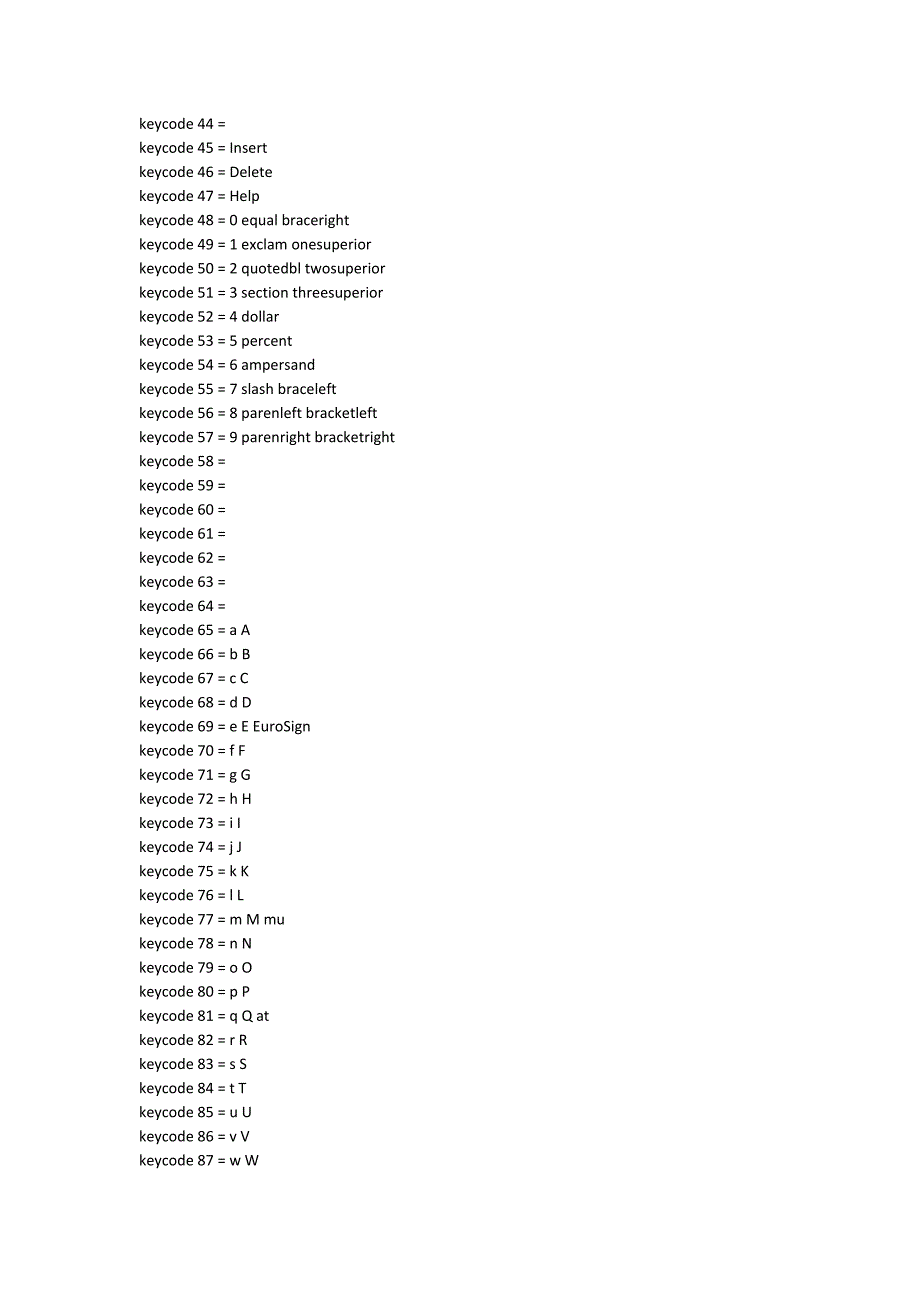 VB键盘字符代码_第4页