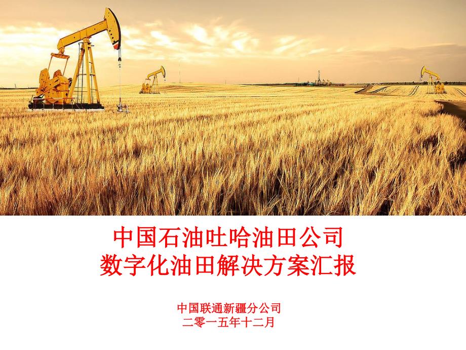 吐哈数字化油田解决方案交流_第1页
