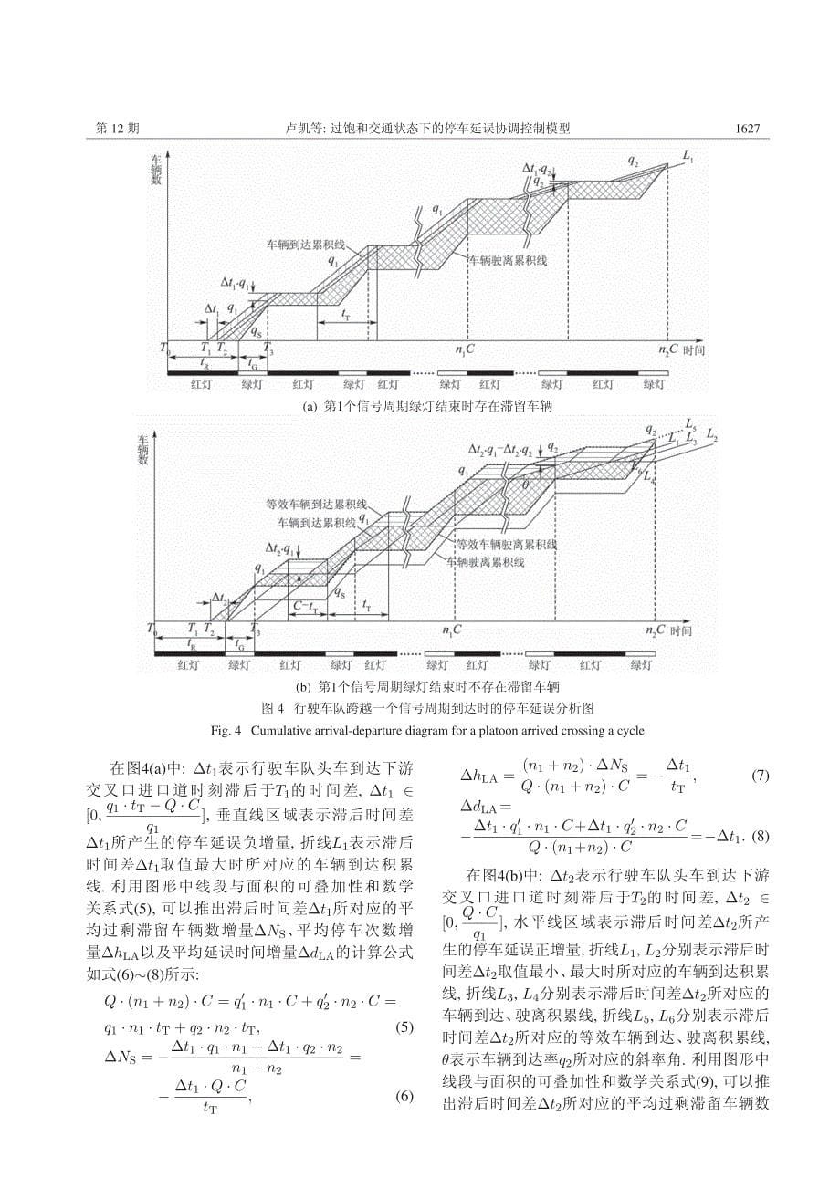 过饱和交通状态下的停车延误协调控制模型_第5页