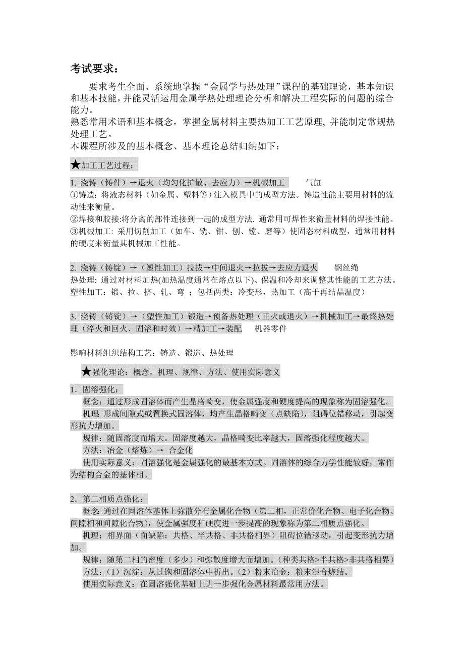 哈工大金属学与热处理复习资料_第5页