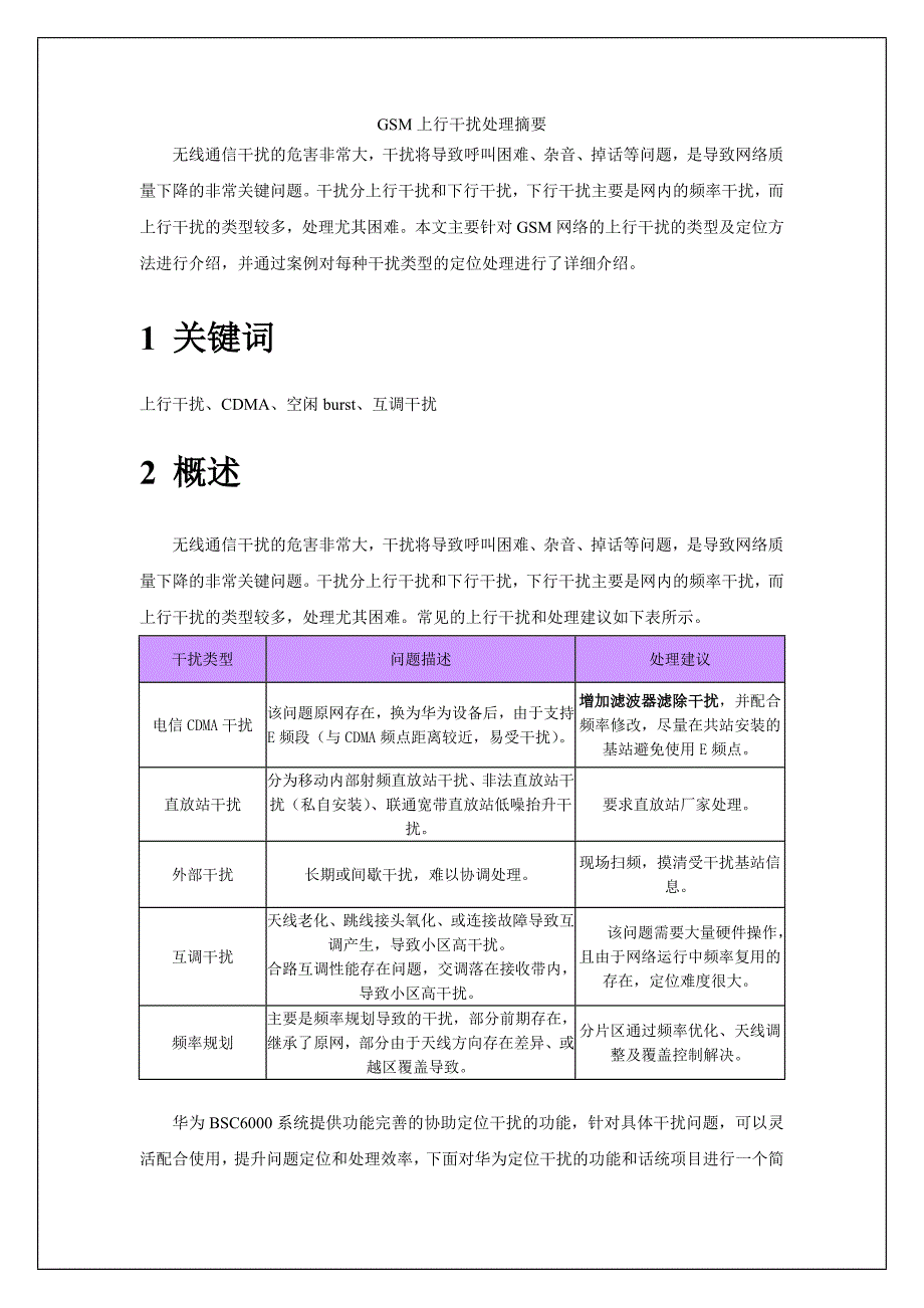 GSM上行干扰处理办法_第1页