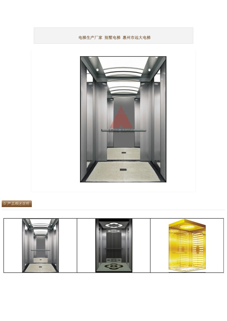 别墅电梯 电梯厂家 品牌电梯_第1页