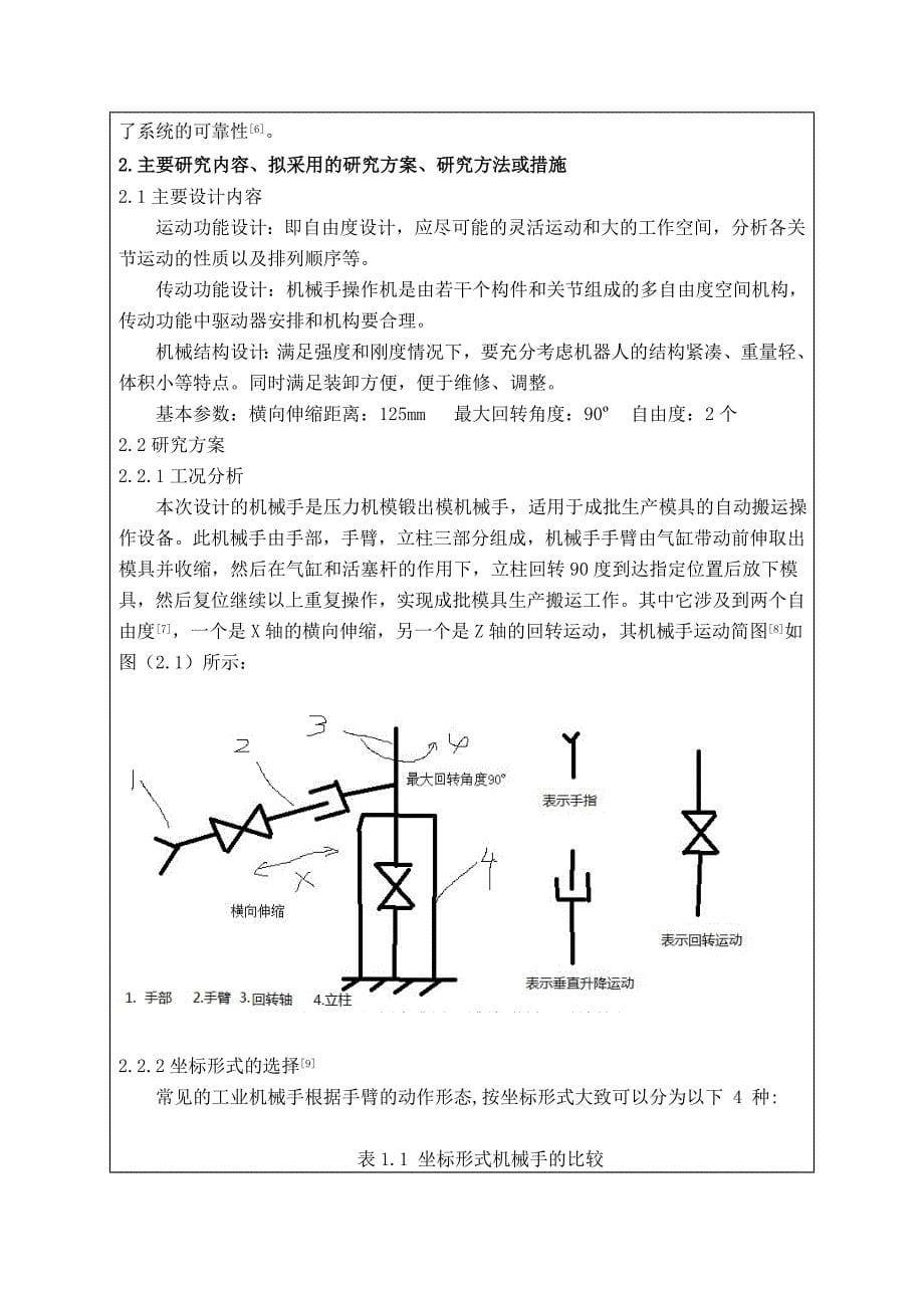 压力机模锻出模机械手设计开题报告 _第5页