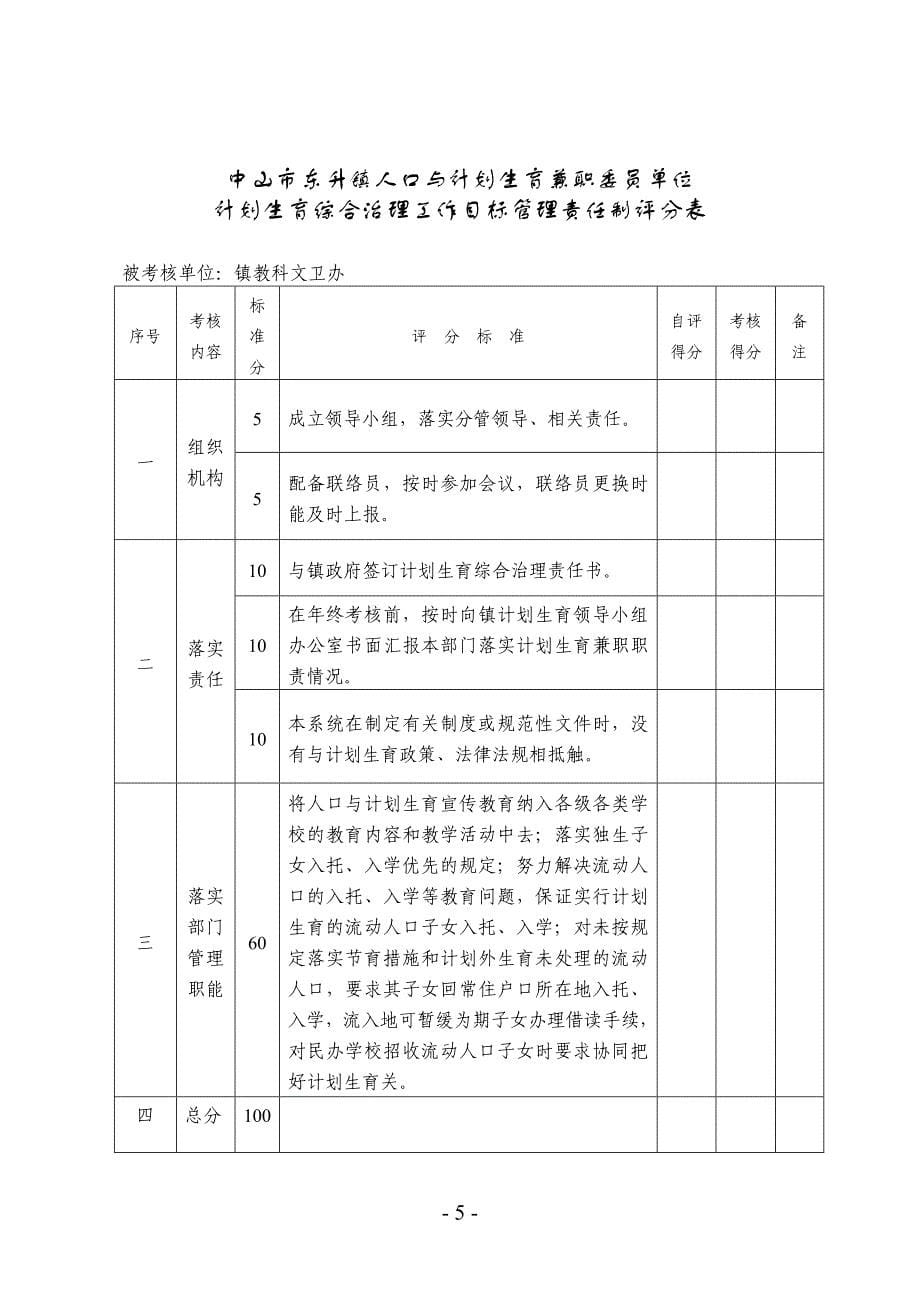 中山市东升镇人口与计划生育兼职委员单位_第5页