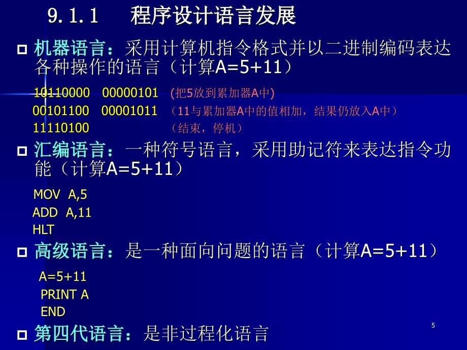 《计算机应用基础》 第9章 程序设计与软件工程基础_第5页