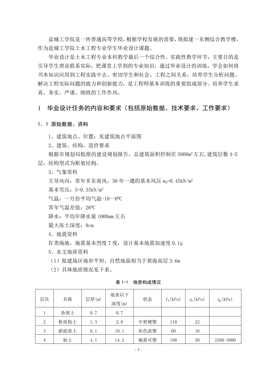 盐城工学院东教学楼毕业设计任务书(孙小涵)_第2页