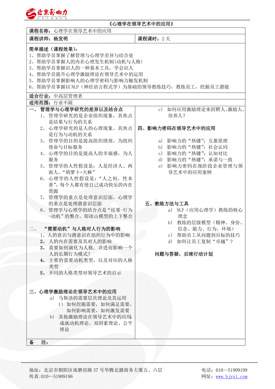 《心理学在领导艺术中的应用》_第1页