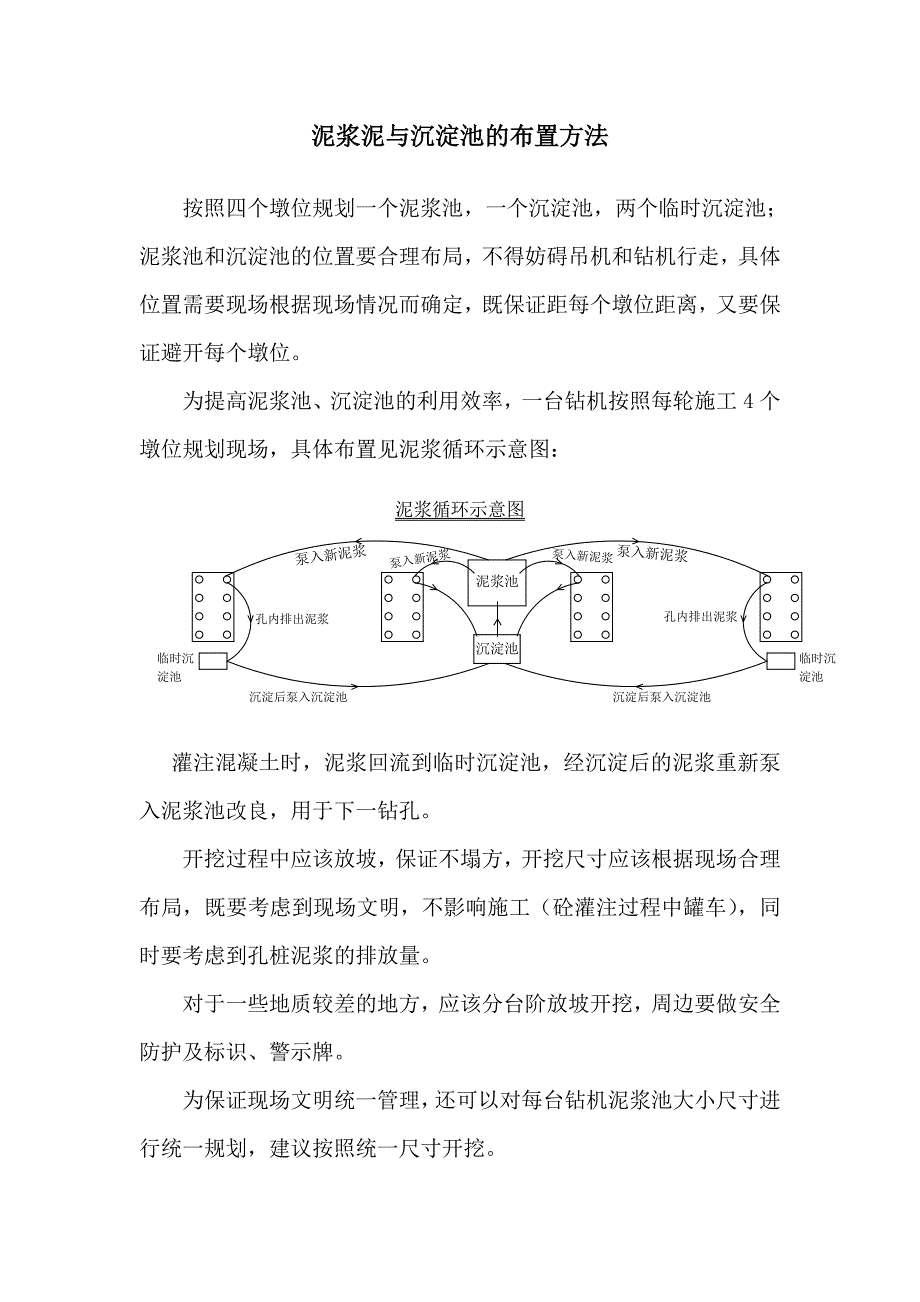 泥浆池与沉淀池的布置方法_第1页