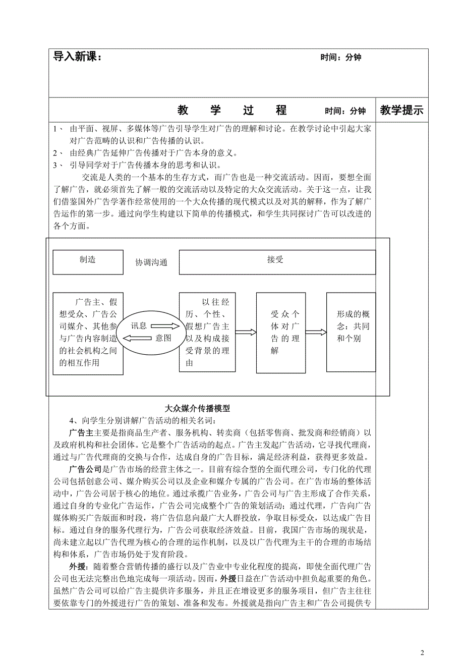 广告传播绪论教案_第2页