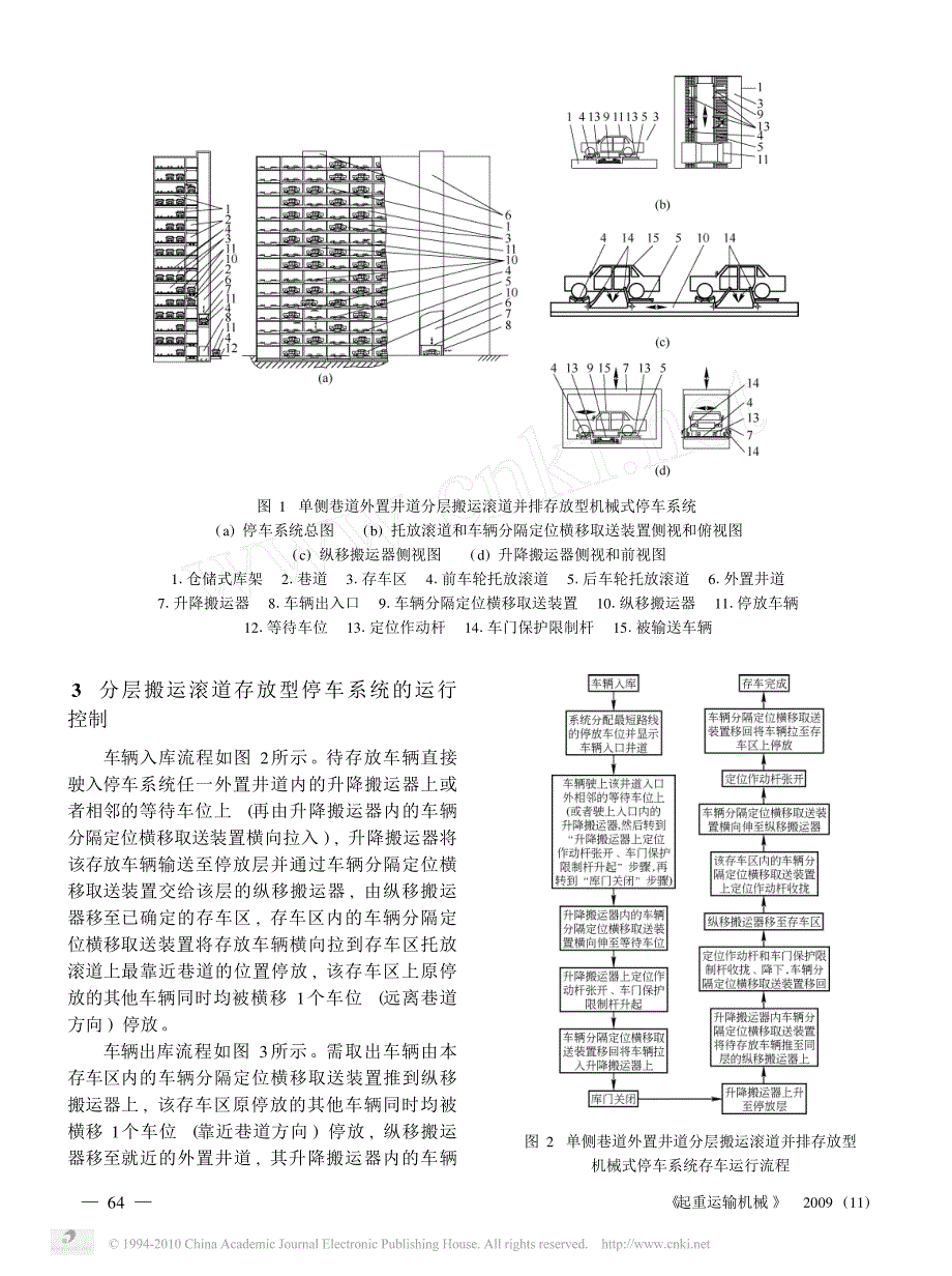 单侧巷道分层搬运滚道并排存放型停车系统_第2页