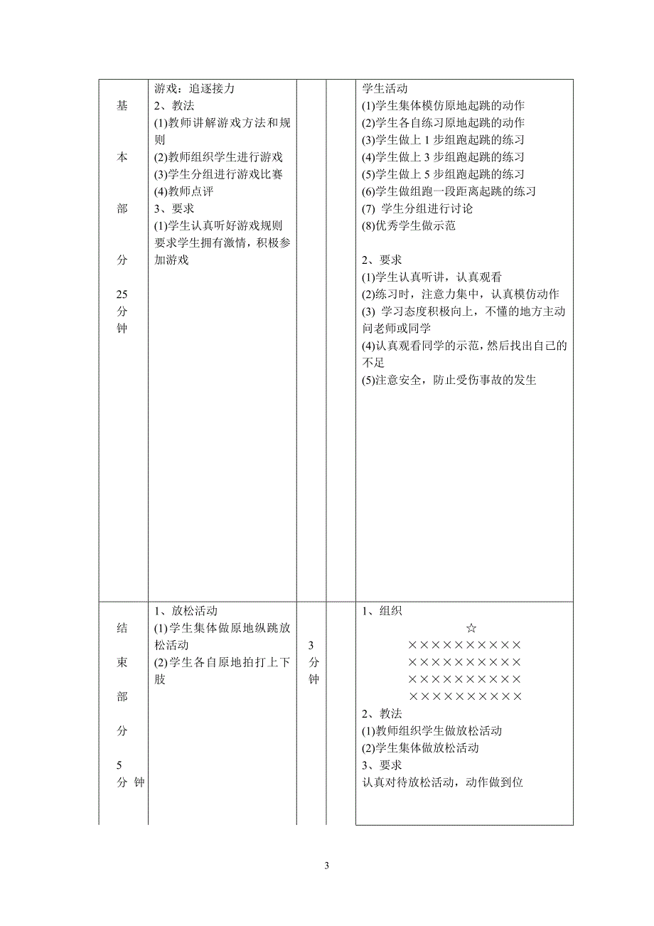 蹲踞式跳远的助跑与起跳_教案_第3页