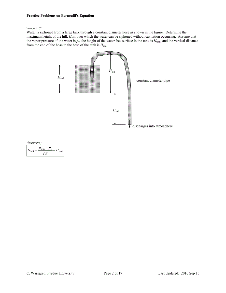 高等流体力学bernoulli_practiceproblems_第2页